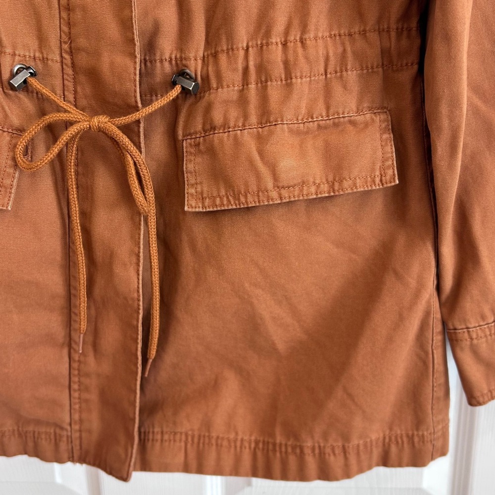 Universal Thread Women's S Anorak Utility Jacket Cargo Pockets Drawstring Rust - Picture 3 of 10